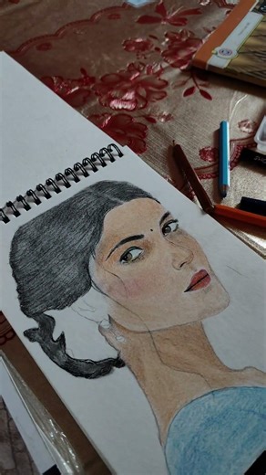 Made this with a ₹15 pencil color set…#short #drawing #art