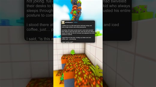 College backwards sitting