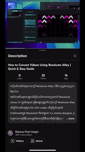 Convert Video on Resolume Alley Using DXV3 Codec