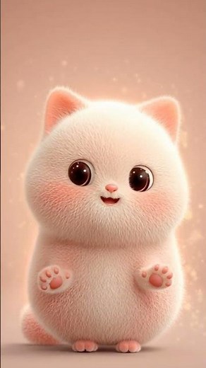 Cutest Pink Cat Slow-Motion Dance 🐱💗 | Adorable Kawaii Cat Animation #cute #kitty #catplay