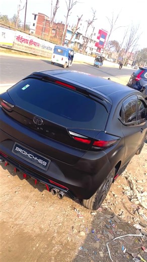 Tata Altroz Gets a Stunning Matte Black Wrap Transformation! #automobile