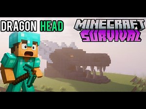How i bulid a gaint dragon head in minecraft servivial