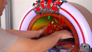 Retro Juke Box Vinyl Record Player • USB • SD • AUX • FM Radio • MP3 • CD-Player • LED Light Up • Full Size Floor Standing Retro Style, for Home Decoration,bar