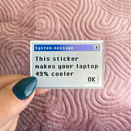 Funny Retro Error Window Sticker – Pixel Computer Laptop Sticker, Geek Humor Decal, Vaporwave Y2K Tech Laptop Decal - Etsy UK