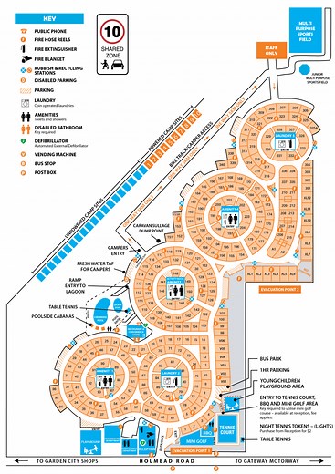 Park Map | Brisbane Holiday Village
