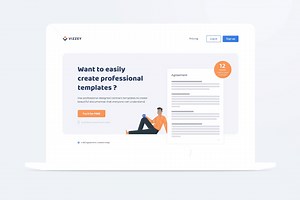 Vizzey - Landing page of the Online Document Designer