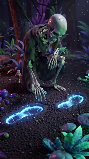 Skeleton Astronaut on an Alien Planet 👽 🚀 #skeleton #astronaut #planet #alien #animation