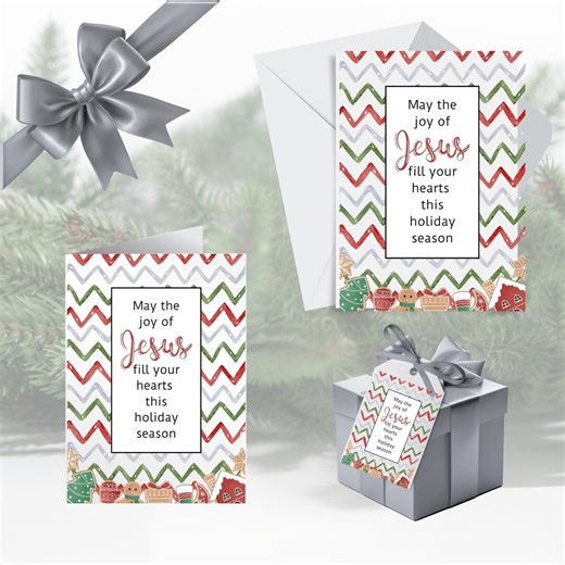 Printable Holiday Christmas Religious Faith Based Stationary Card/gift Tag/envelope Set (DIY, PDF Print) - Etsy