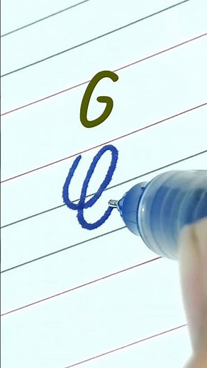 How to write Capital letter G | Cursive writing A to Z #cursivewriting #handwriting #shorts