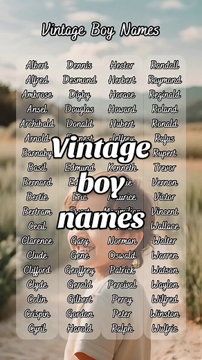 Vintage Boy Names: Classic Old Fashioned Baby Boy Names List