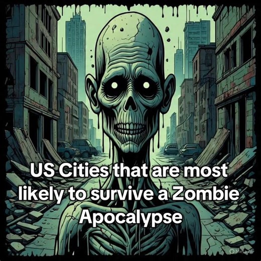 US Cities that are most likely to survive a Zombie Apocalypse #shorts