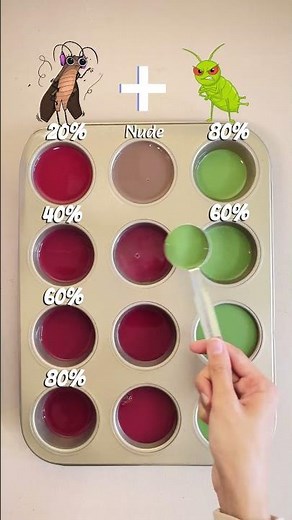 Red + Green = These Gorgeous Rose Shades! Satisfying Color Mixing #colormixing #asmr #satisfying