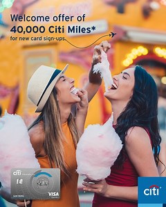 28 reactions · 6 comments | Your favourite miles card just got better! With up to 1.5 Citi Miles per S$1 spent locally, you can soar off to your dream destinations sooner than ever. Get going with 40,000 Citi Miles* when you apply for Citi PremierMiles Visa Card today. See the world without the wait. *T&Cs apply. | Citi Singapore | Facebook