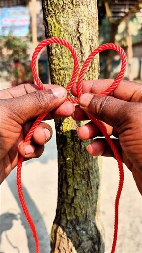 Incredible knot! Double-stranded rope, a very strong technique 👑