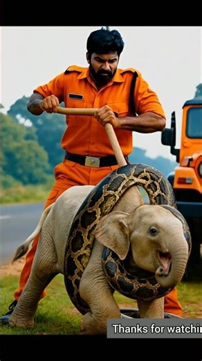 A Hero's ingenious saves a holy elephant from a giant penthon🐘 | #shorts #ytshorts #animation |