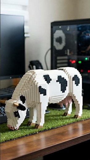 My LEGO Cow Bringing Morning Peace to My Desk 🌅🐄 | You Won’t Believe How It’s Built