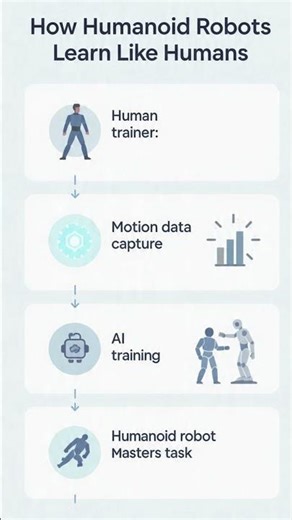 How Humanoid Robots Learn Like Humans #shorts #viralshorts #humanoidrobots