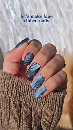 Blue Cat Eye Glass Nail Tutorial with Spider Gel #naildesign #nailart #gelnails