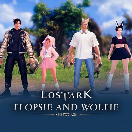 Hop into Arkesia with a brand new look 🐇 Flopsie and Wolfie skins are here! | Lost Ark