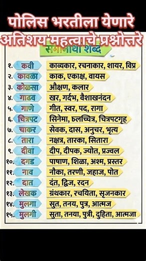 मराठी व्याकरणाचे महत्त्वाचे प्रश्न | MarathiGrammar MCQ | Police Bharti Question#police #study