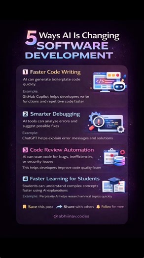Subscribe @abhiinav.code 🚀AI is transforming coding: #ai #coding #programming #developers #tech