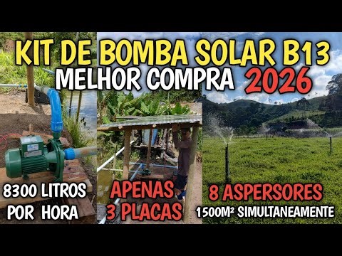 We installed a B13 950w solar pump kit on the property, with a capacity of up to 8300 liters, and...