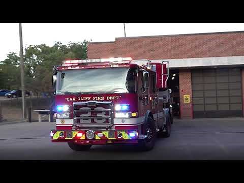 [Dallas Fire Rescue] (NEW) Truck 23, Engine 23, and Rescue 23 Responding To A Box Alarm.