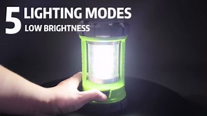 Camping Lantern, 3000LM LED Rechargeable Battery Operated Lantern, 5 Light Modes, COB Waterproof Lantern Flashlight, Camping Light for Power Outage, Hurricane, Survival, Hiking(Black)