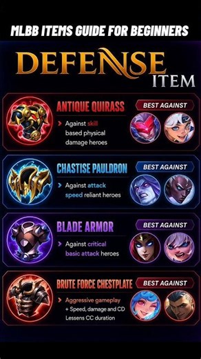 MLBB Beginner Guide: Physical Defense Items