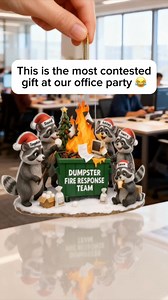 This ornament turns work stress into holiday laughter. The chaotic raccoon + flaming dumpster + custom name hits every humor note. Ideal for Secret Santa, White Elephant, or gifting to your overworked coworker bestie. Order here ❤️ https://trendingcustom.com/1277154 | Perfect Gifts For Loved Ones | Facebook