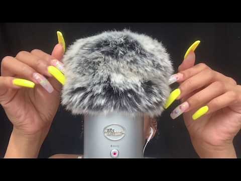 ASMR | 1 HR Of Fluffy Mic Scratching ( Long Nails + No Talking ♡)