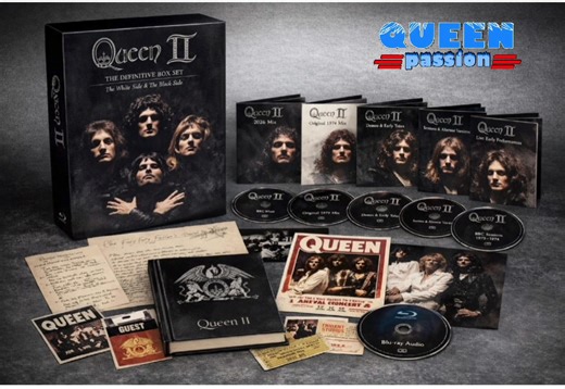 Queen II (marzo 2026) Remixed, Remastered and Expanded : CD1 e Blu-ray: Queen II (2025 Mix) 1. Procession – 1:12 2. Father to Son – 6:14 3. White Queen (As It Began) – 4:36 4. Some Day One Day – 4:23 5. The Loser in the End – 4:01 6. Ogre Battle – 4:08 7. The Fairy Feller’s Master-Stroke – 2:41 8. Nevermore – 1:27 9. The March of the Black Queen – 6:33 10. Funny How Love Is – 2:47 11. Seven Seas of Rhye – 2:50 CD2: Queen II Sessions 1. Procession 2. Father to Son 3. White Queen (As It Began) 4.