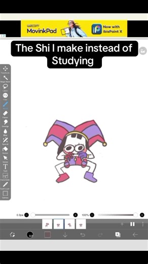 Idk why the colour looks purple here when I put it blue in the drawing. Anyway I’m gonna make this a gif #fyp #draw #tadc #tadcpomni #fandom