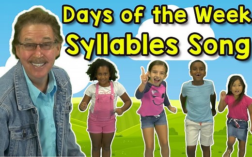 【Jack Hartmann】一周7天 \u002F 星期 syllable歌谣 Days of the Week Syllable Song