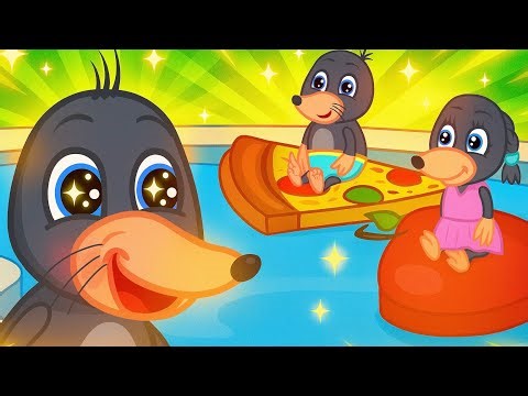 Benny Mole em Português Brasil - BOIA DIVERTIDA PISCINA 🍕🍎🍍🦄 Desenho Infantil 4K