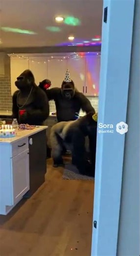 GORILLA PRIVATE PARTY 😂🥂 | Fiesta Secreta de Gorilas Sin Invitación 🤫