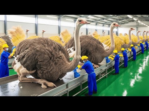Inside Ostrich Leather Factory - From Farm to Luxury Goods (Full Process)