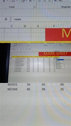 ms woard ma marksheet ma total nicklana