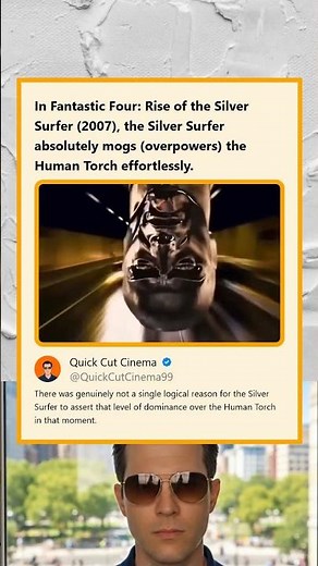 Fantastic Four Rise of the Silver Surfer 2007 Silver Surfer Overpowers the Human Torch Effortlessly