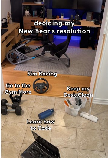 Happy New Year, chat! Lotta great resolutions you COULD adopt this year, but…… Drop your 2026 resolution in the comments 🔽 #SimRacing #SimRacer #LogitechG