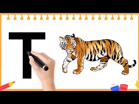 Letter T | Writing letter T | T words for kids | Capital letter T | Educational video for kids| #abc