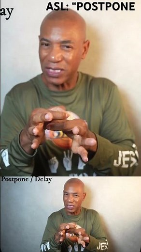 How to sign: “POSTPONE or DELAY” in ASL
