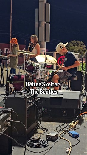 covered Helter Skelter- The Beatles at Lansing Lugnuts Stadium #drums #drummer #rockmusic #livemusic #coversong #dashthedrummer | Dash The Drummer
