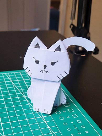 Tutorial: Gato de Papel Fácil e Rápido