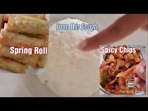 Homemade Veggie Spring Roll/ Spicy Chips/ Spring Roll Skins