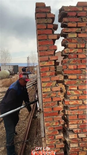Traditional Wall Straightening Techniques | Old Building Repair #Shorts