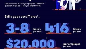 Skills gaps can cost IT pros $390,000 in global revenue. That's $390,000 you can save by providing your people with the training they need. Dig into the numbers with the full infographic: https://okt.to/vuwK4r | A Cloud Guru