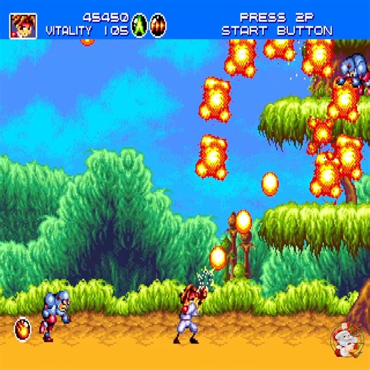 Gunstar Heroes (Sega) Gunstar Heroes was the debut of the game company Treasure, which was made up of ex-Konami employees after being fed up with their overreliance on sequels and ignoring original ideas. Treasure made an amazing game here, and it's easy to see why. Satisfying run-and-gun gameplay, a multitude of weapons, and technical feats that pushed the Sega Genesis to its limits were just some of what this game offered. #retro #retrogames #sega #arcade #videogames #classic #nostalgia | Retr