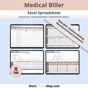Medical Biller Tracker With Monthly and Annual Summaries Excel Spreadsheet, Medical Expense Records Billing & Coding Planner for Invoices - Etsy