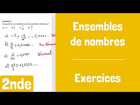 Exercices : Ensembles de nombres